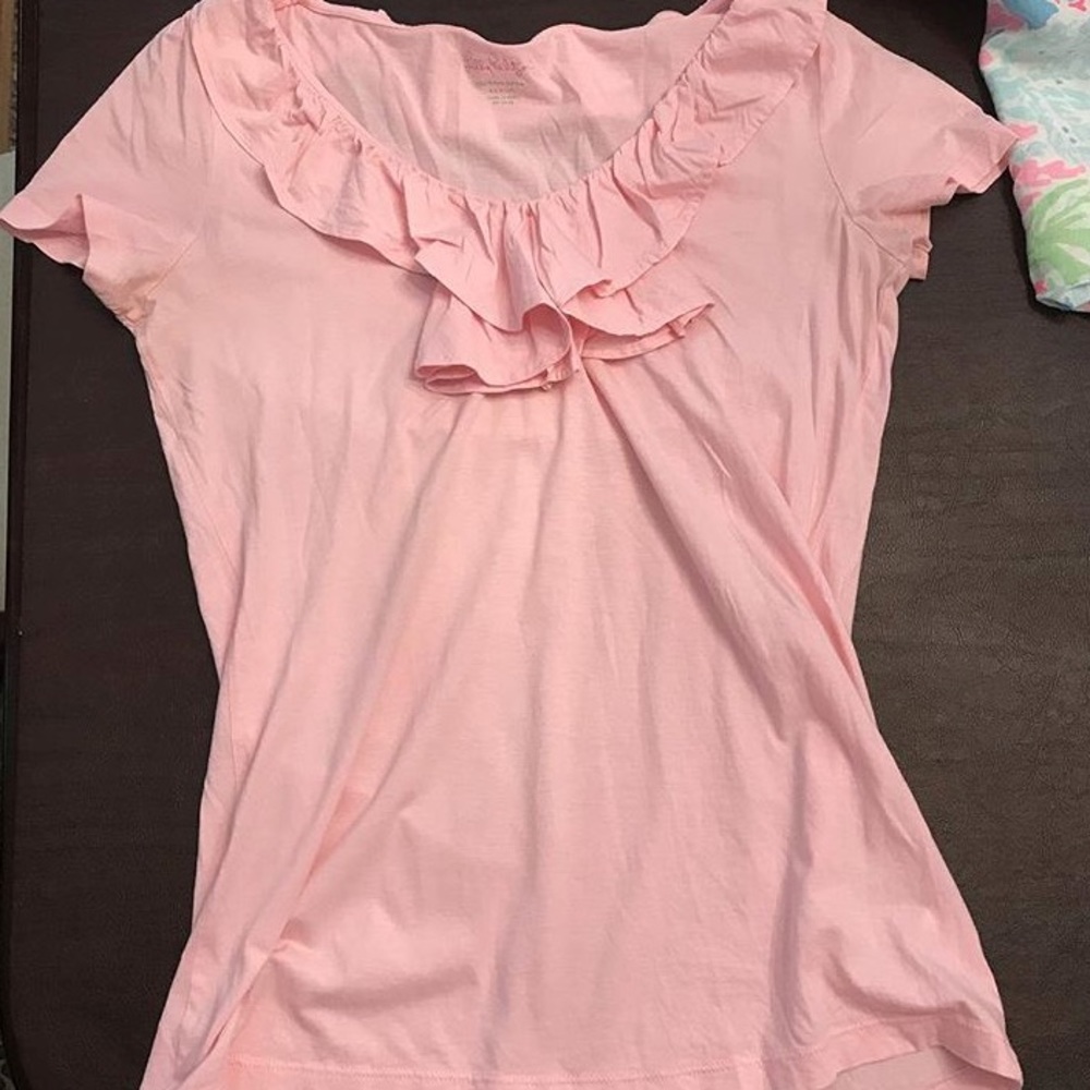 Light pink ruffle Lilly Pulitzer T-shirt